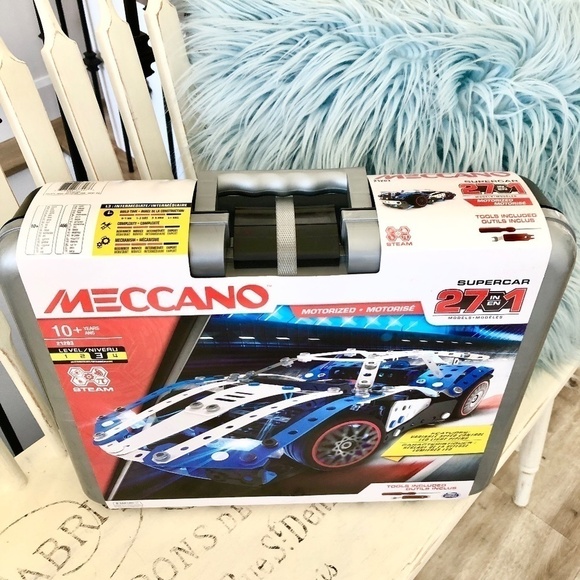 MECCANO,  Motorized Supercar,  27 In 1 Models, Level 3, With Carrying Case, NWT - Picture 2 of 13